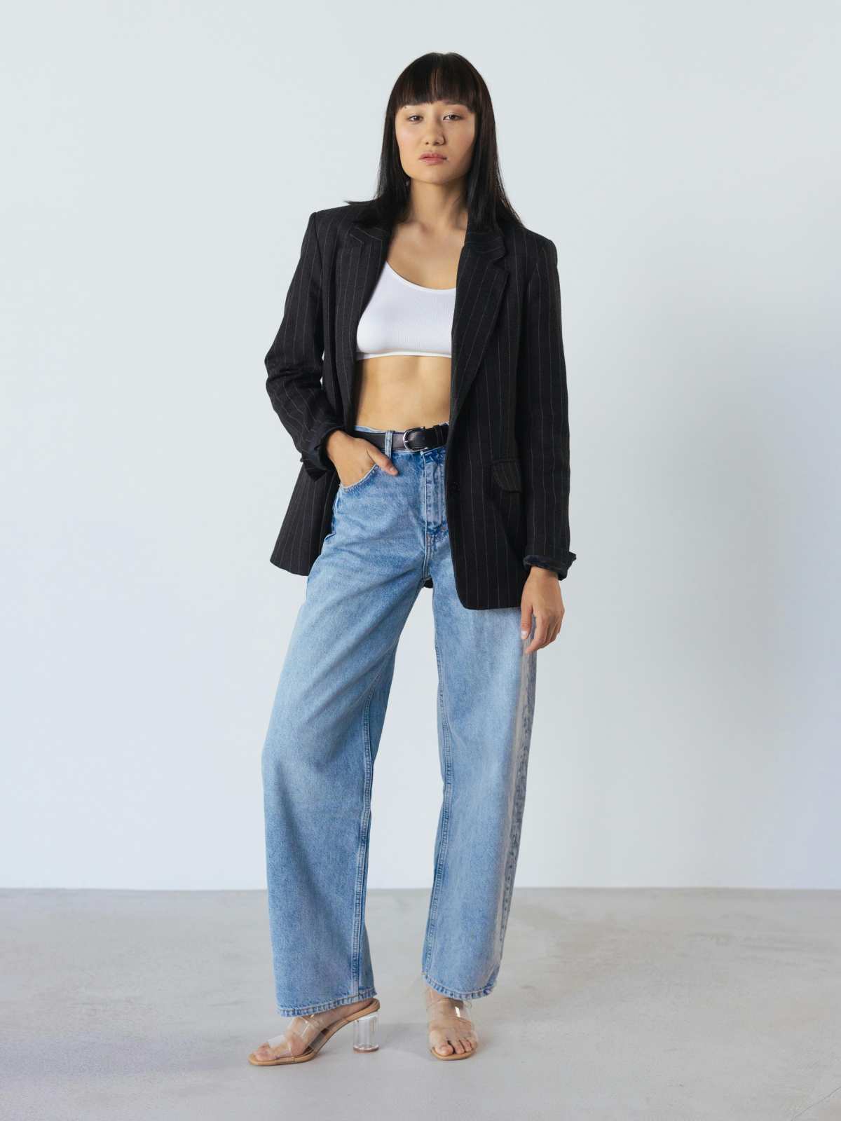 Barrel straight jeans